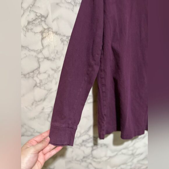 PINK Victorias Secret Shirt Extra Small Red Burgundy Relaxed Long Sleeve Womens - Picture 2 of 7